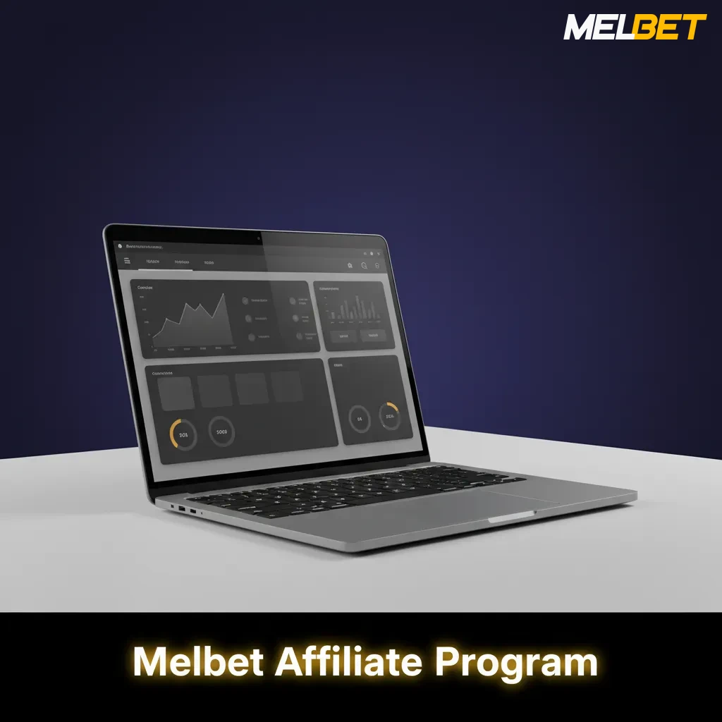 Melbet Affiliate Program banner for Indian audiences: revenue share, marketing materials, tracking links, and reporting.