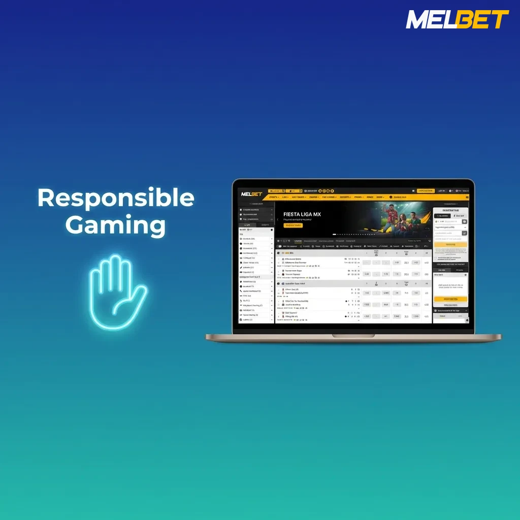 Illustration promoting responsible gaming with budget limits, time breaks, and treating betting as entertainment, not income.